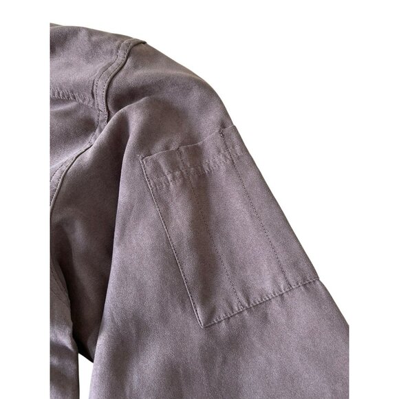 Houston White Faux Suede Jumpsuit Women’s Size Large Brown Gray Target Exclusive - Picture 3 of 13